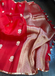 Kora Silk Banarasi - Red