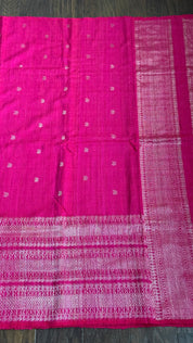 Pure Matka Silk - Magenta Pink Woven
