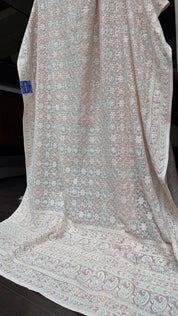 Designer Georgette Embroidered - Light Baby Pink