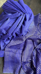 Matka Silk Muslin - Lavender Half Half