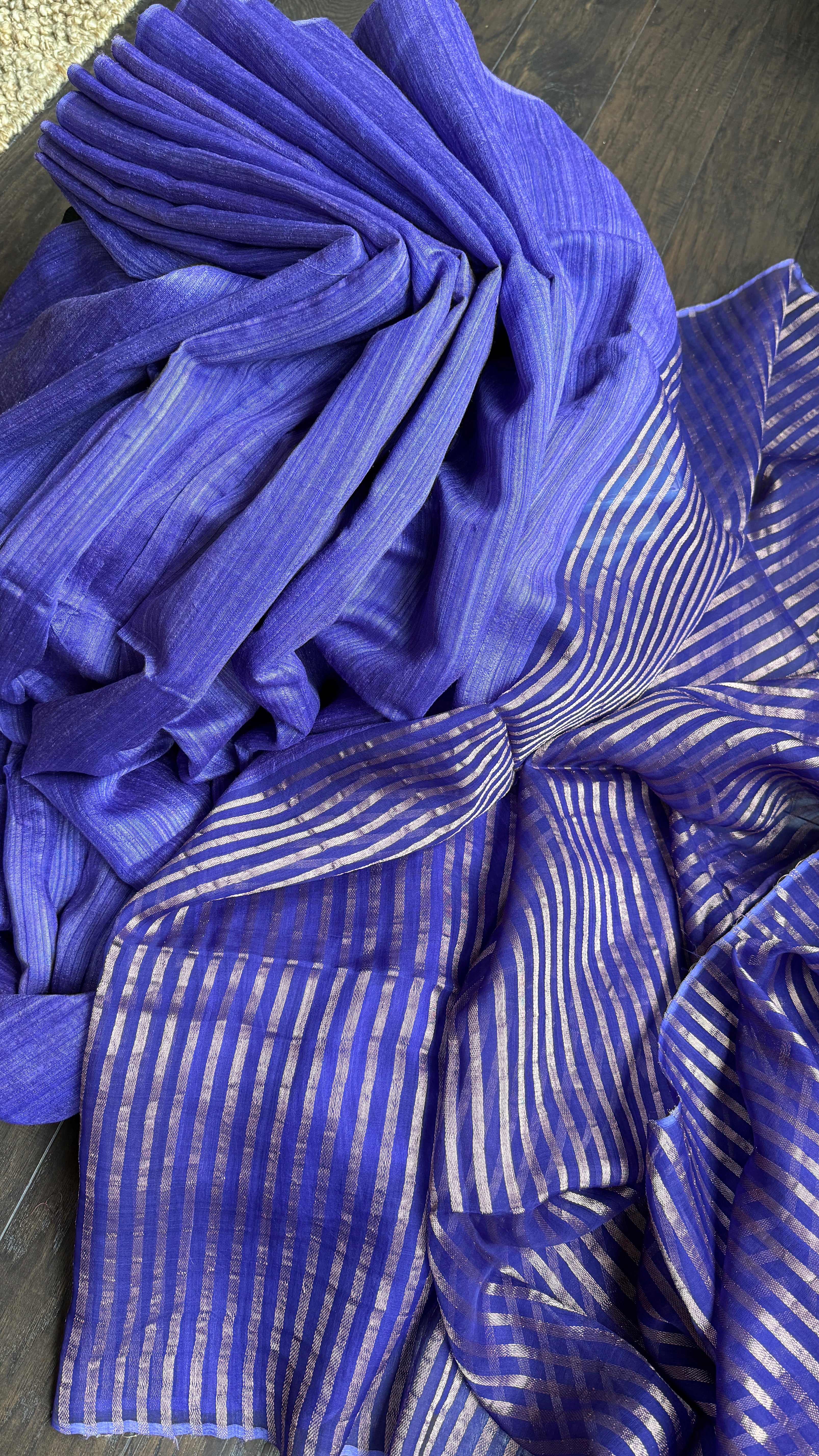 Matka Silk Muslin - Lavender Half Half