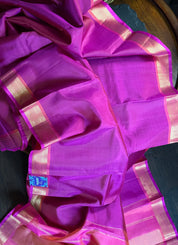 Pure Silk Kanjivaram 2 Gm Zari - Magenta Gold Zari