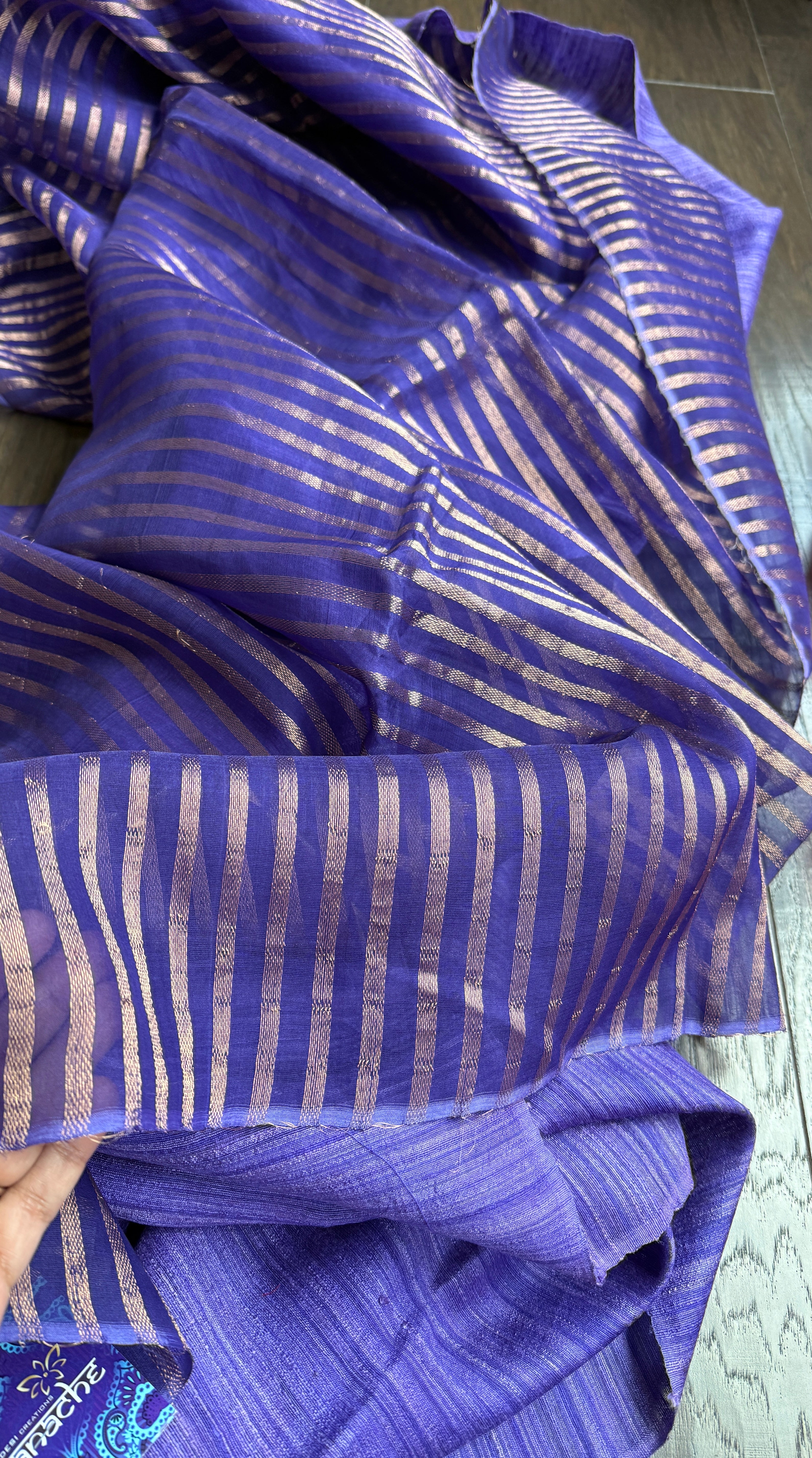 Matka Silk Muslin - Lavender Half Half