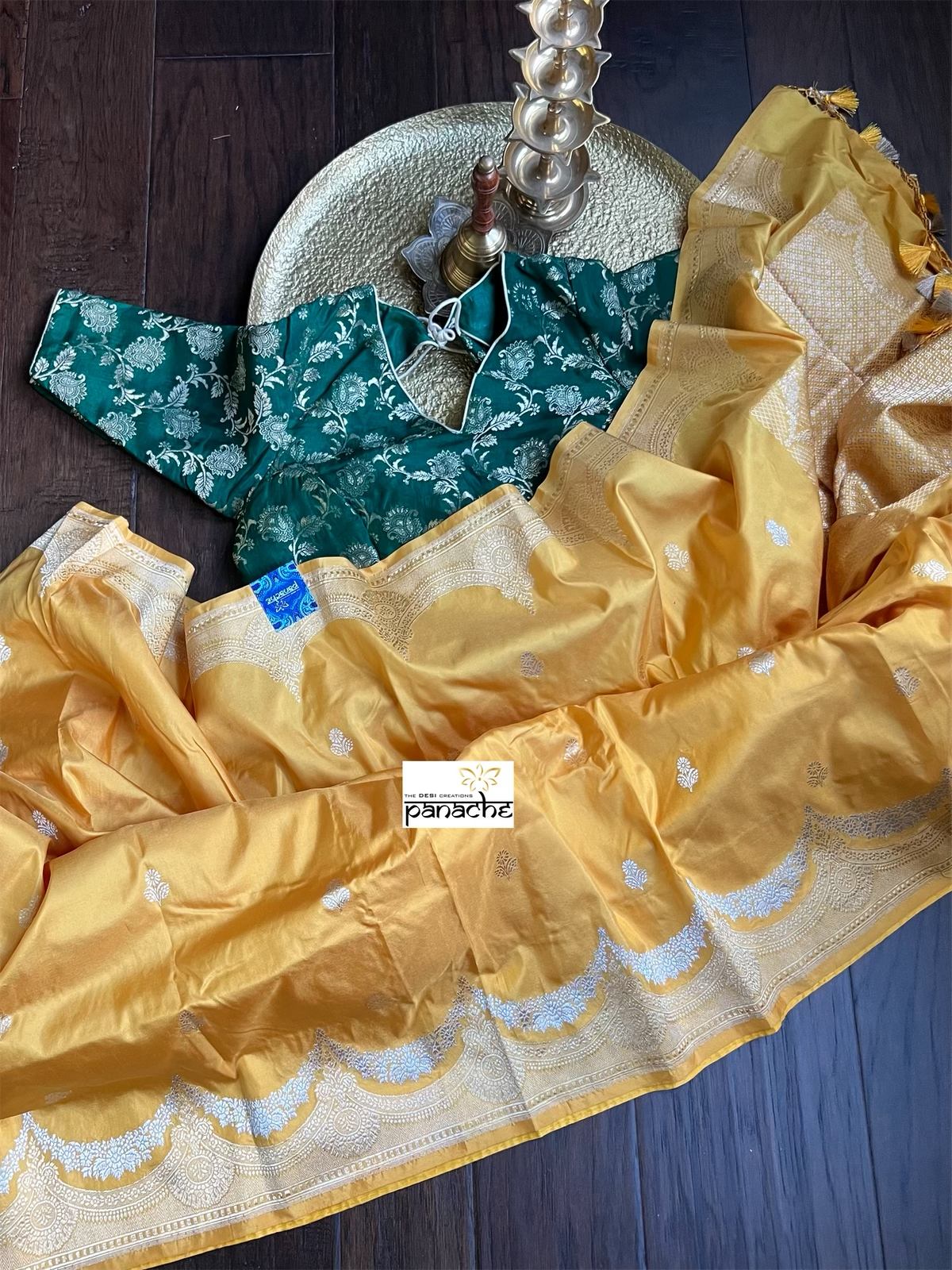 Pure Silk Kadwa Banarasi- Mango Yellow