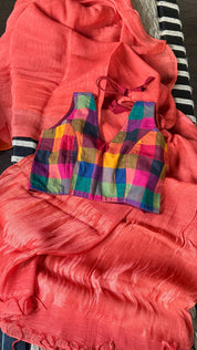 Linen Silk Woven - Orange