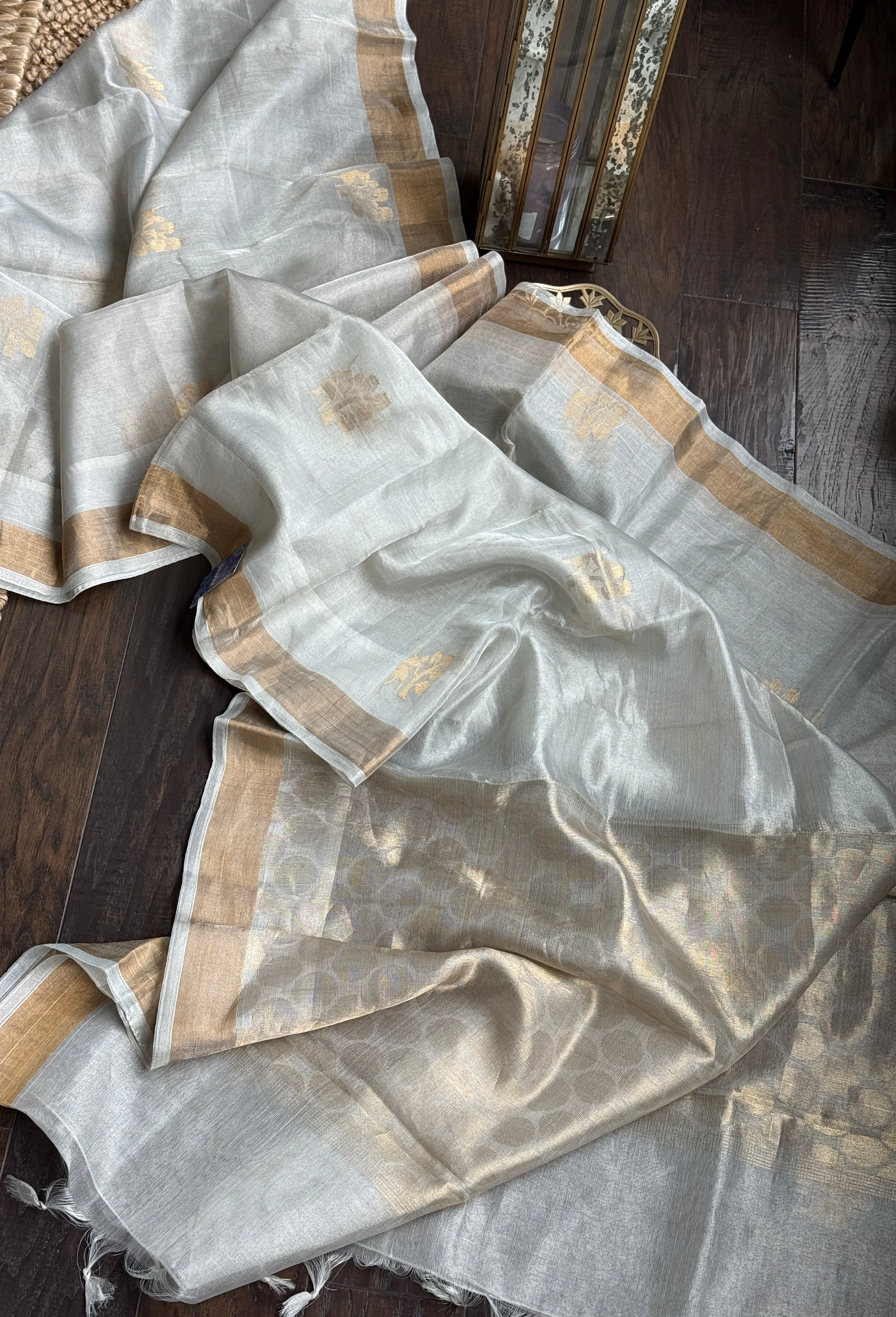 Pure Tissue Silk - Silver Golden