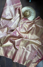 Pure Tissue Silk Kanjivaram - Golden Purple