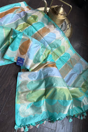 Pure Silk Rangkat Banarasi - Multi shaded