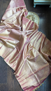 Pure Tissue Silk Kanjivaram - Golden Purple