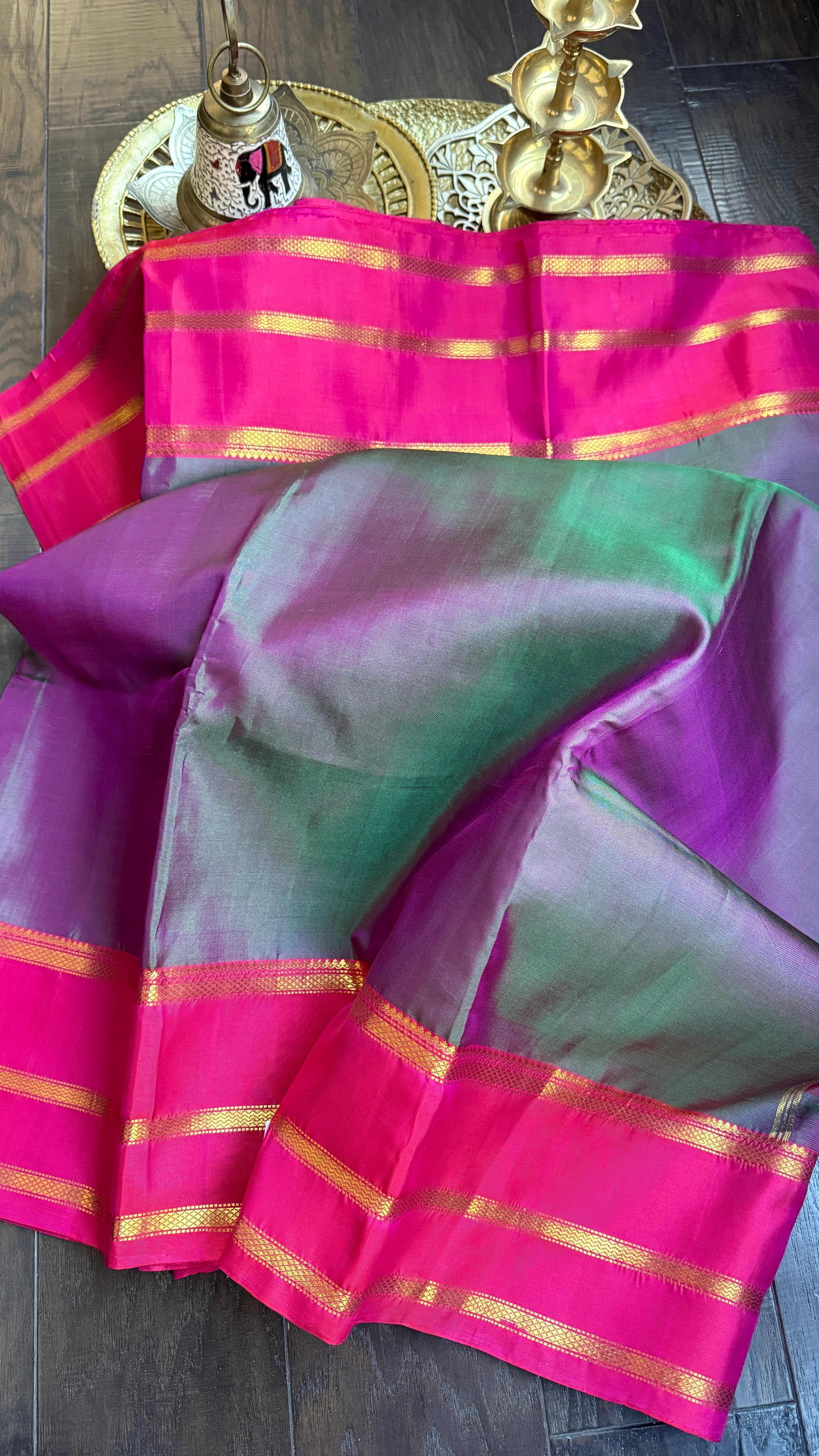 Pure Silk Kanjivaram - Purple Dual Tone