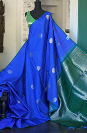 Pure Silk Kanjivaram - Green Blue