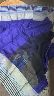 Pure Matka Silk Handwoven - Purple Grey