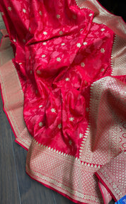 Soft Silk Banarasi - Red Resham Woven