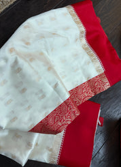 Soft Silk Garad - Off-White Red