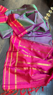 Pure Silk Kanjivaram - Purple Dual Tone