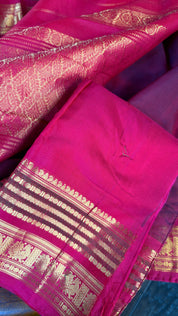 Pure SICO Gadwal - Maroon Magenta Purple