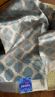 Pure Tissue by Tissue Silk Jaal Banarasi - Grey Kadhua