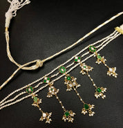 Fusion Choker 925 Silver - Pearl Kundan