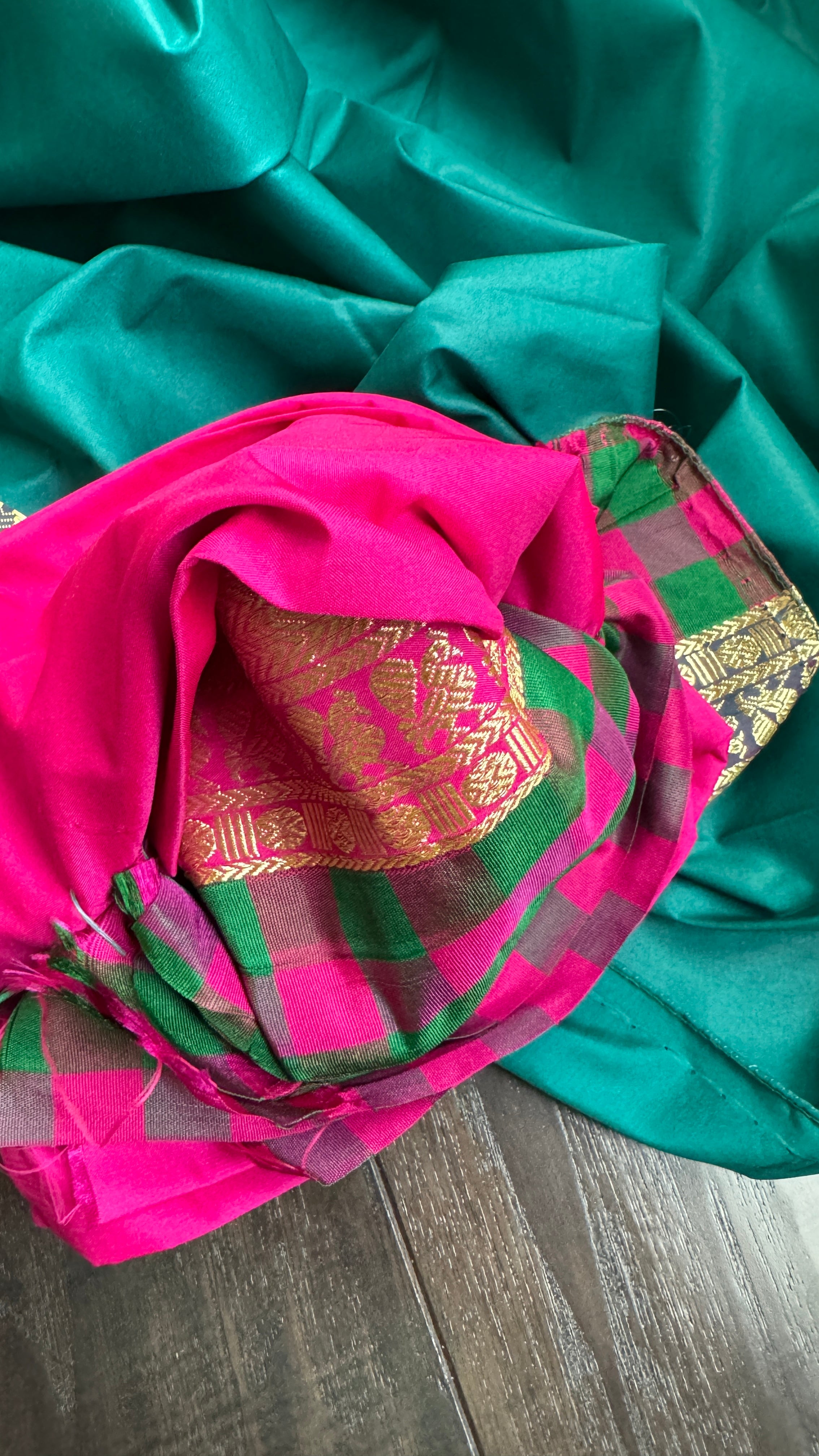 Soft Silk Kanjivaram - Firozi Blue Magenta
