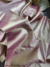 Pure Tissue Silk Kanjivaram - Golden Purple