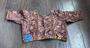 Designer Cotton Blouse - Brown Kalamkari