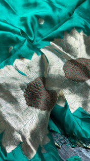 Mango Silk Banarasi -  Sea Green