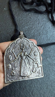 German Silver DEVI Pendant - Silver