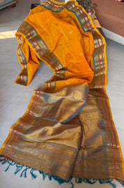 Pure SICO Gadwal - Sunrise Yellow Teal Blue