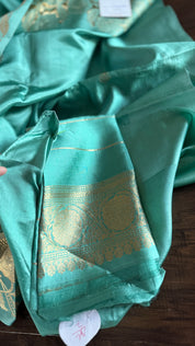 Pure Katan Silk Banarasi - Sea Green