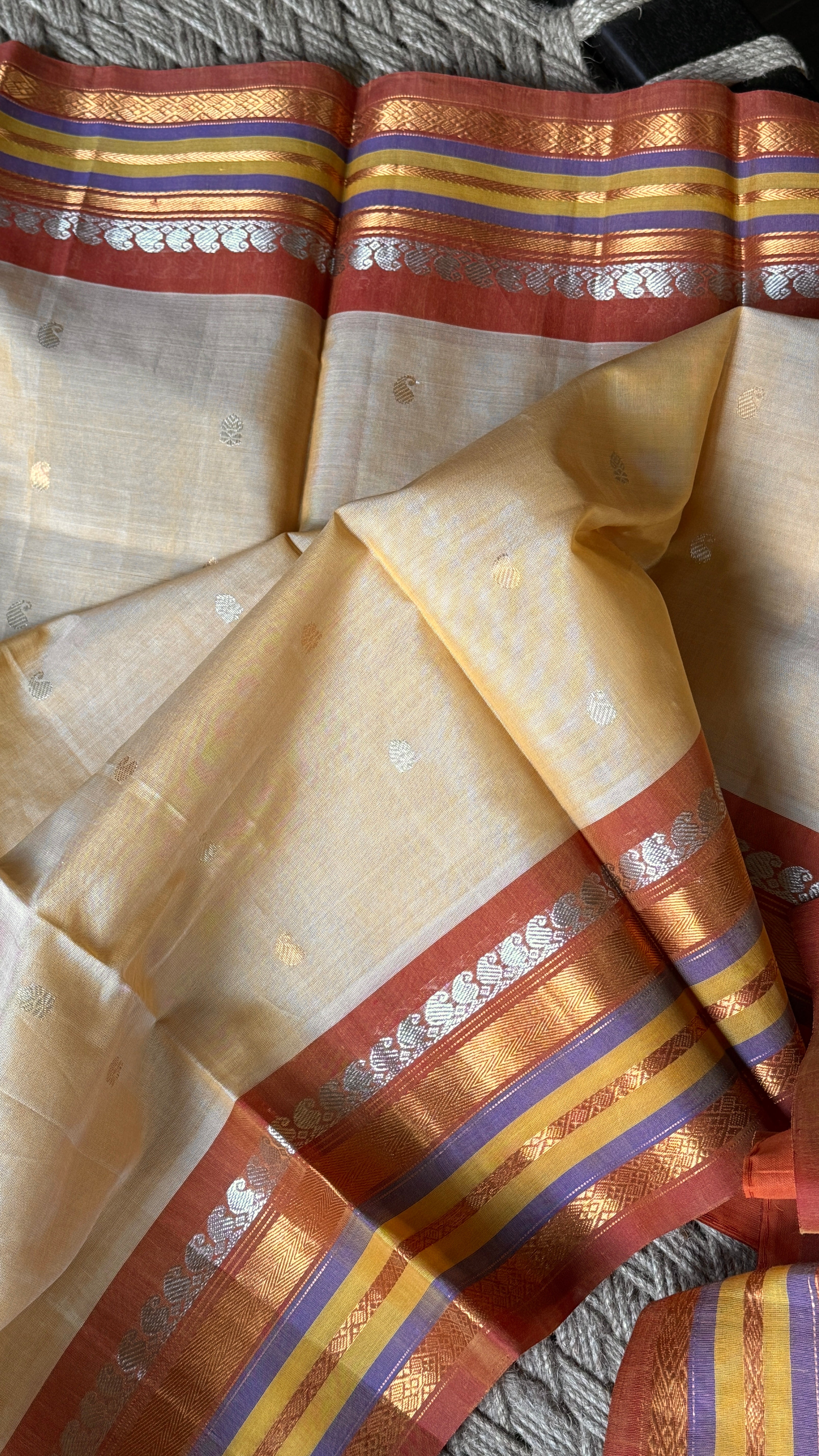 Gadwal SICO - Light Peach Yellow
