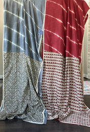 Designer Cotton Silk Shibori - Rust Red