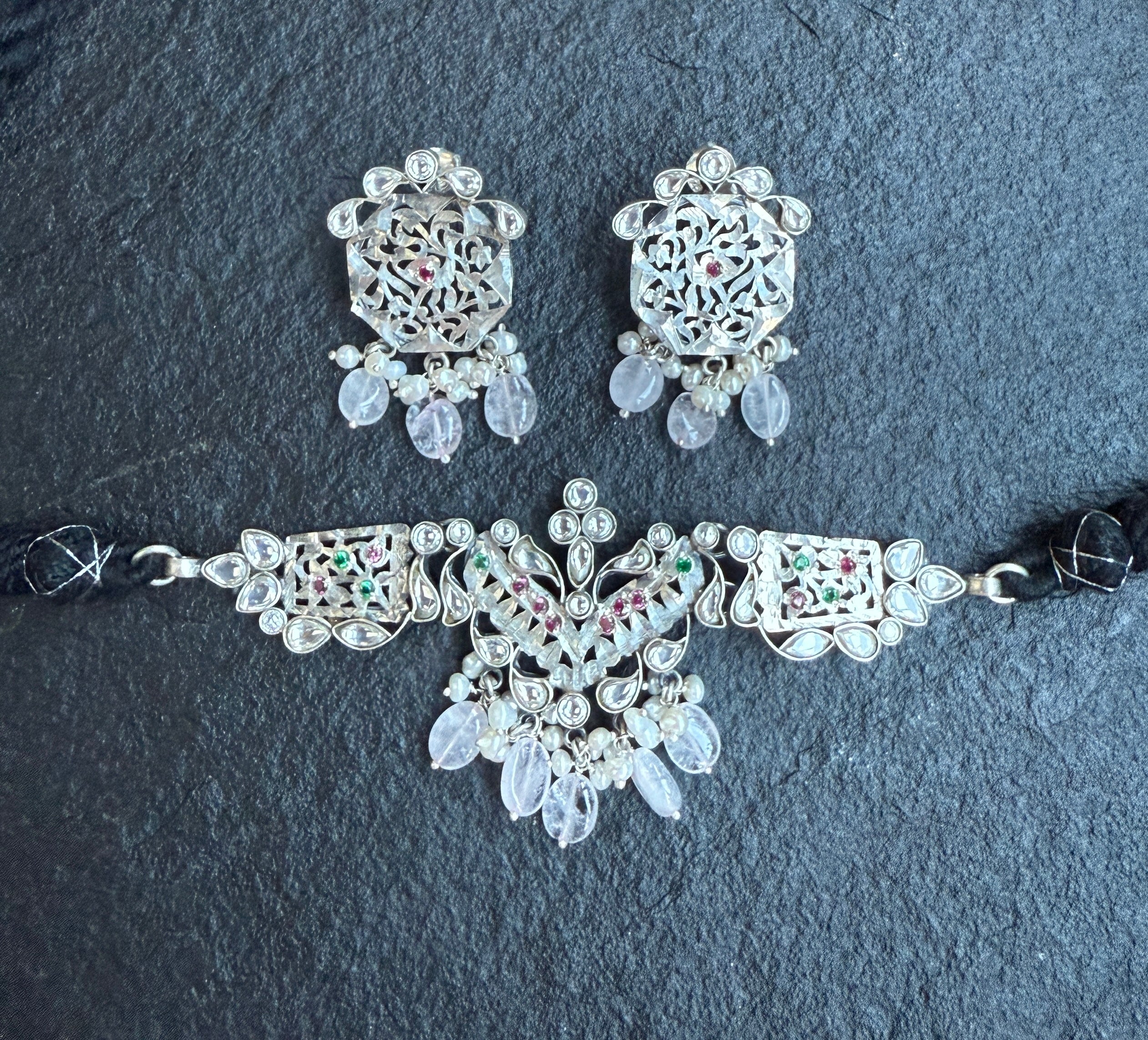 Pure Silver 925 Set- Odisha Filigree