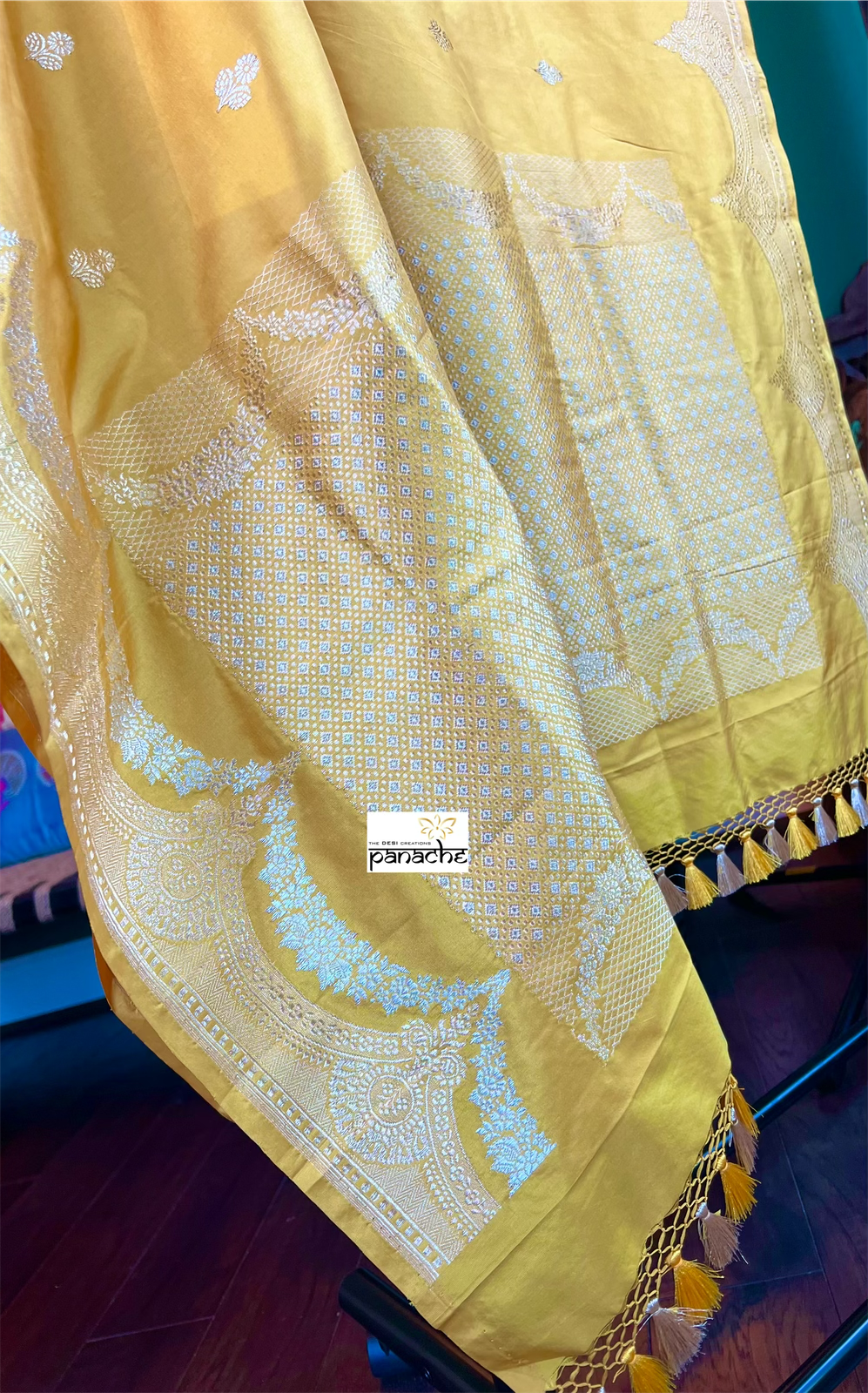 Pure Silk Kadwa Banarasi- Mango Yellow