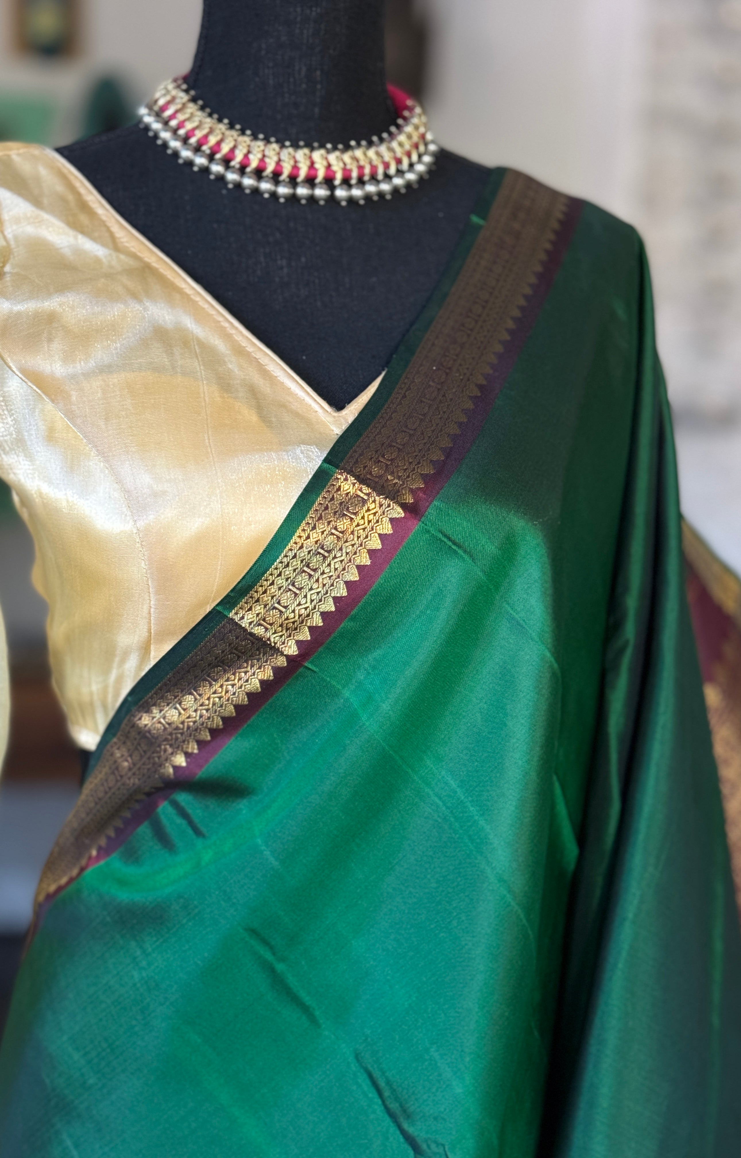 Pure Silk Kanjivaram - Green Woven