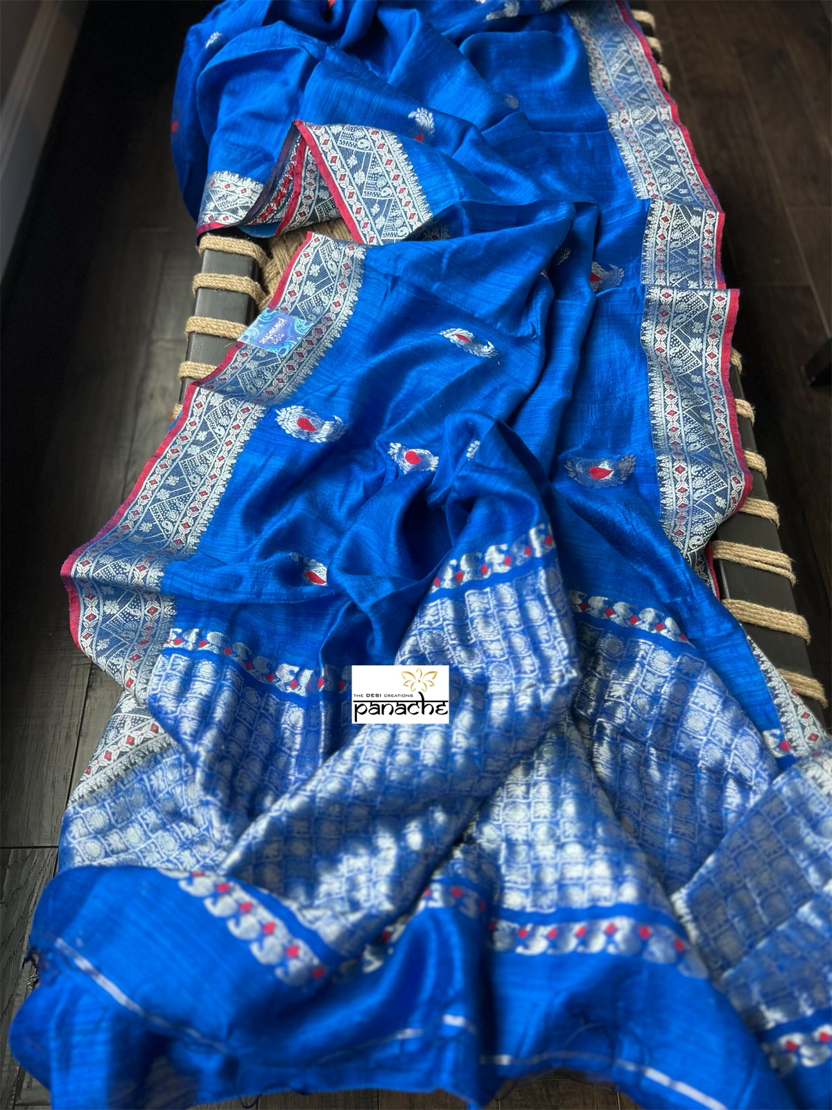 Pure Matka Silk - Royal Blue Woven