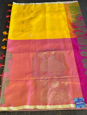 Silk Kanjivaram - Yellow Peach