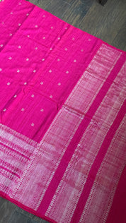 Pure Matka Silk - Magenta Pink Woven