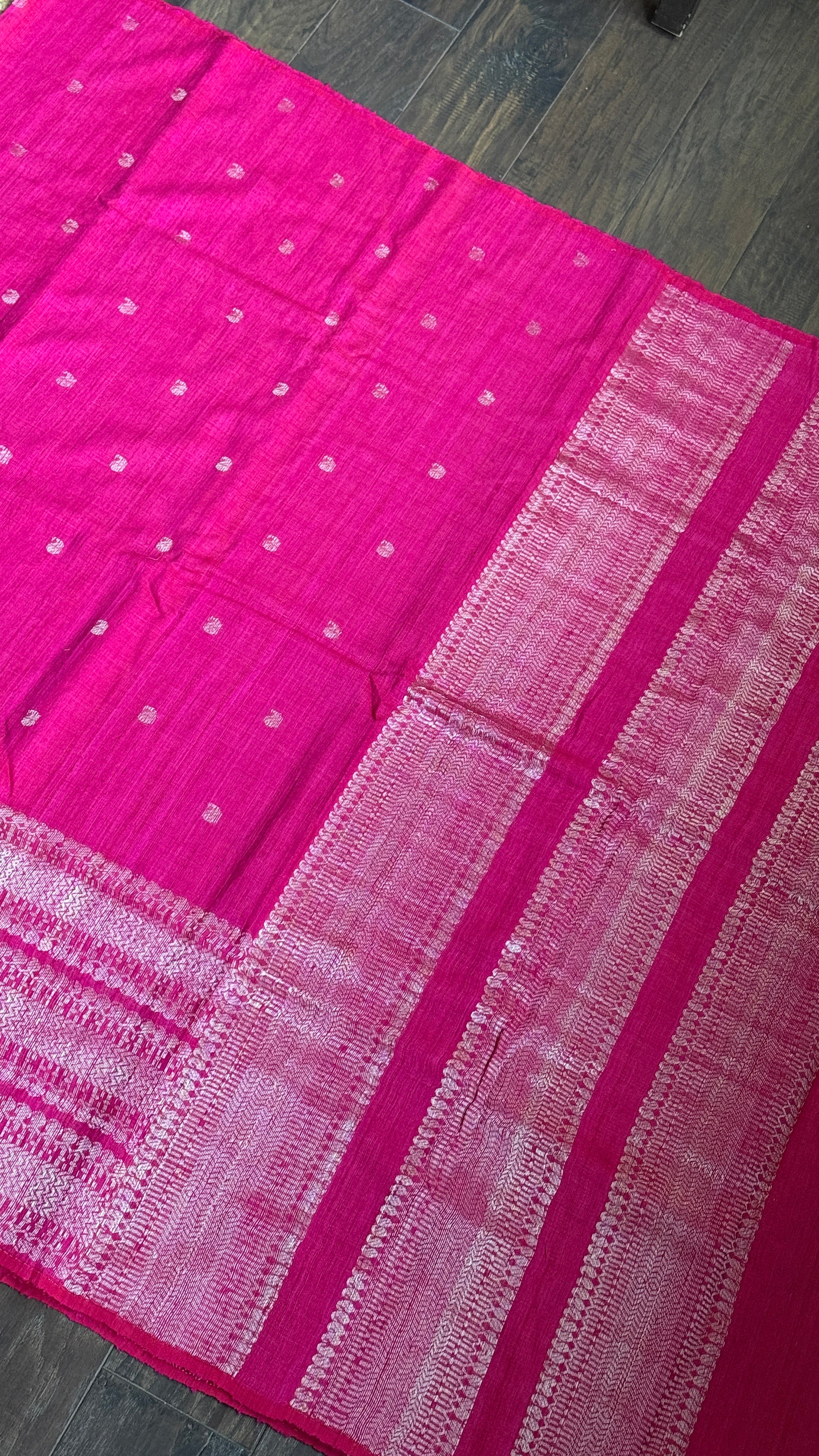Pure Matka Silk - Magenta Pink Woven
