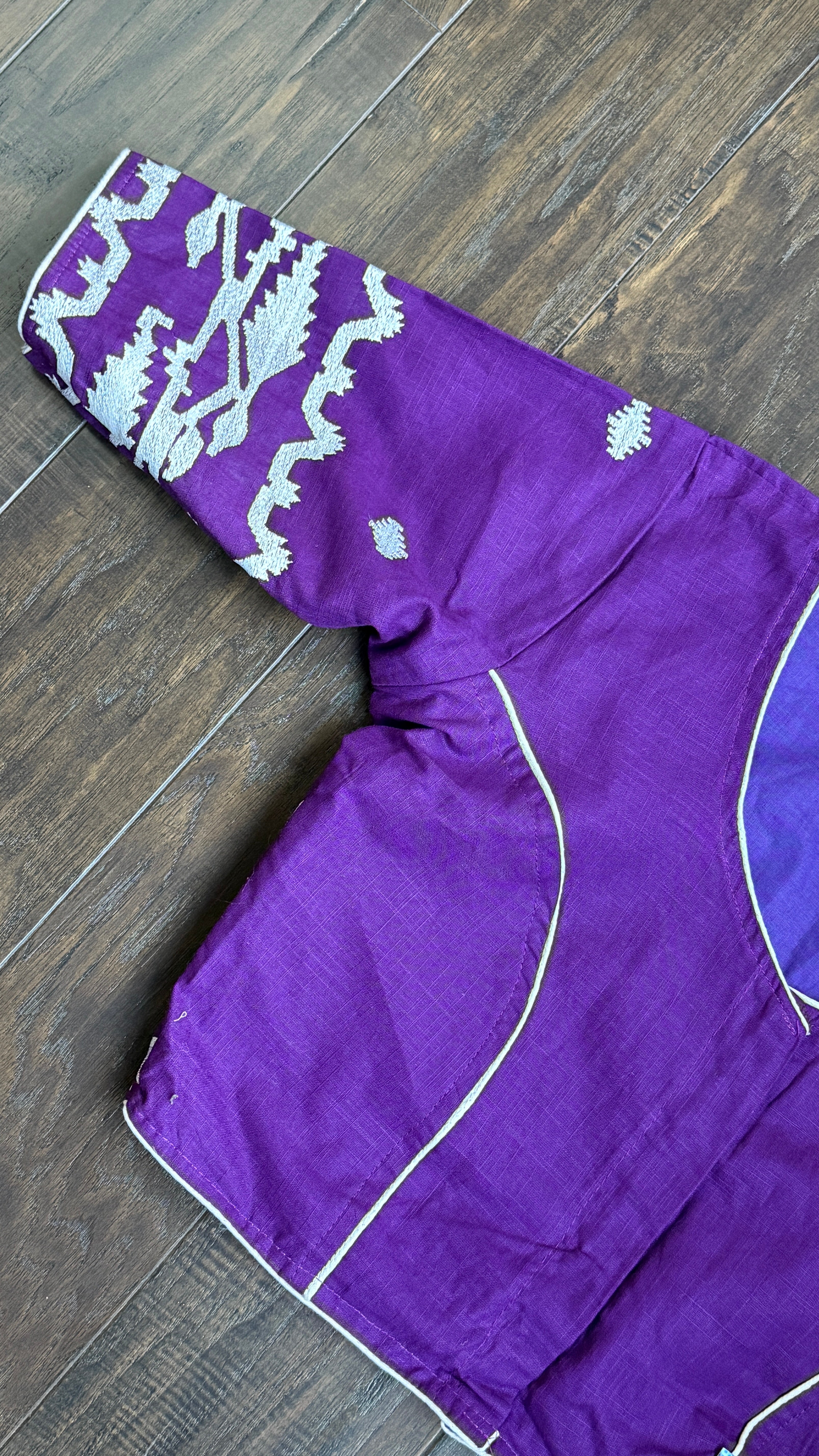Designer Blouse - Purple Jamdaani Woven