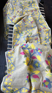 Cotton Jamdaani  - Beige Tan Multi Colored 3