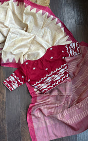 Designer Blouse - Maroon Jamdaani Woven