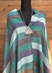 Kashmiri Woven Stole - Grey Multi color