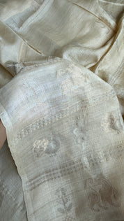 Pure Tussar Silk - Beige Handwoven
