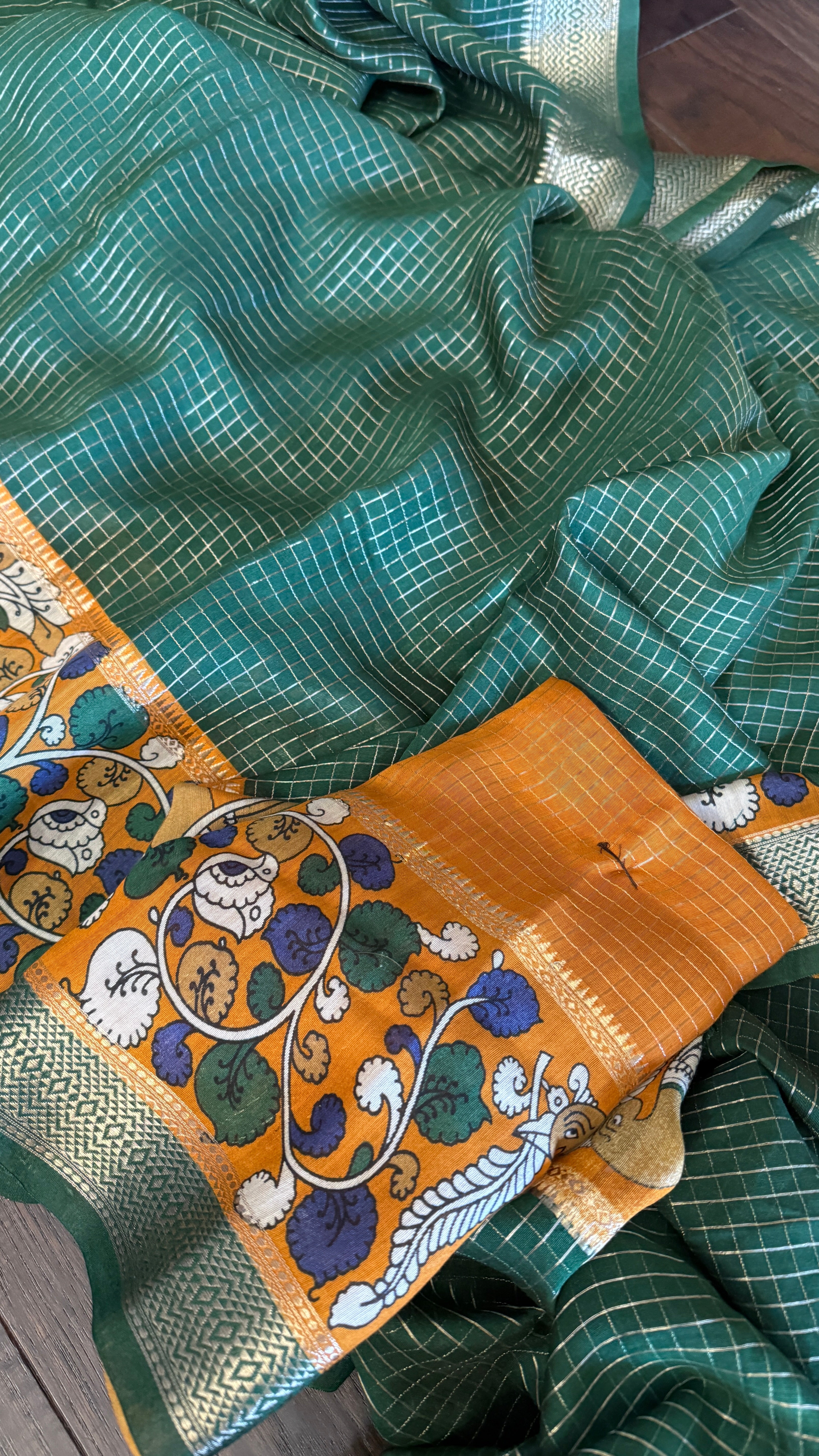 Designer Crepe Silk - Green Yellow