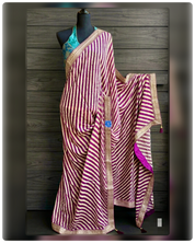 Designer Georgette- Purple Leheriya