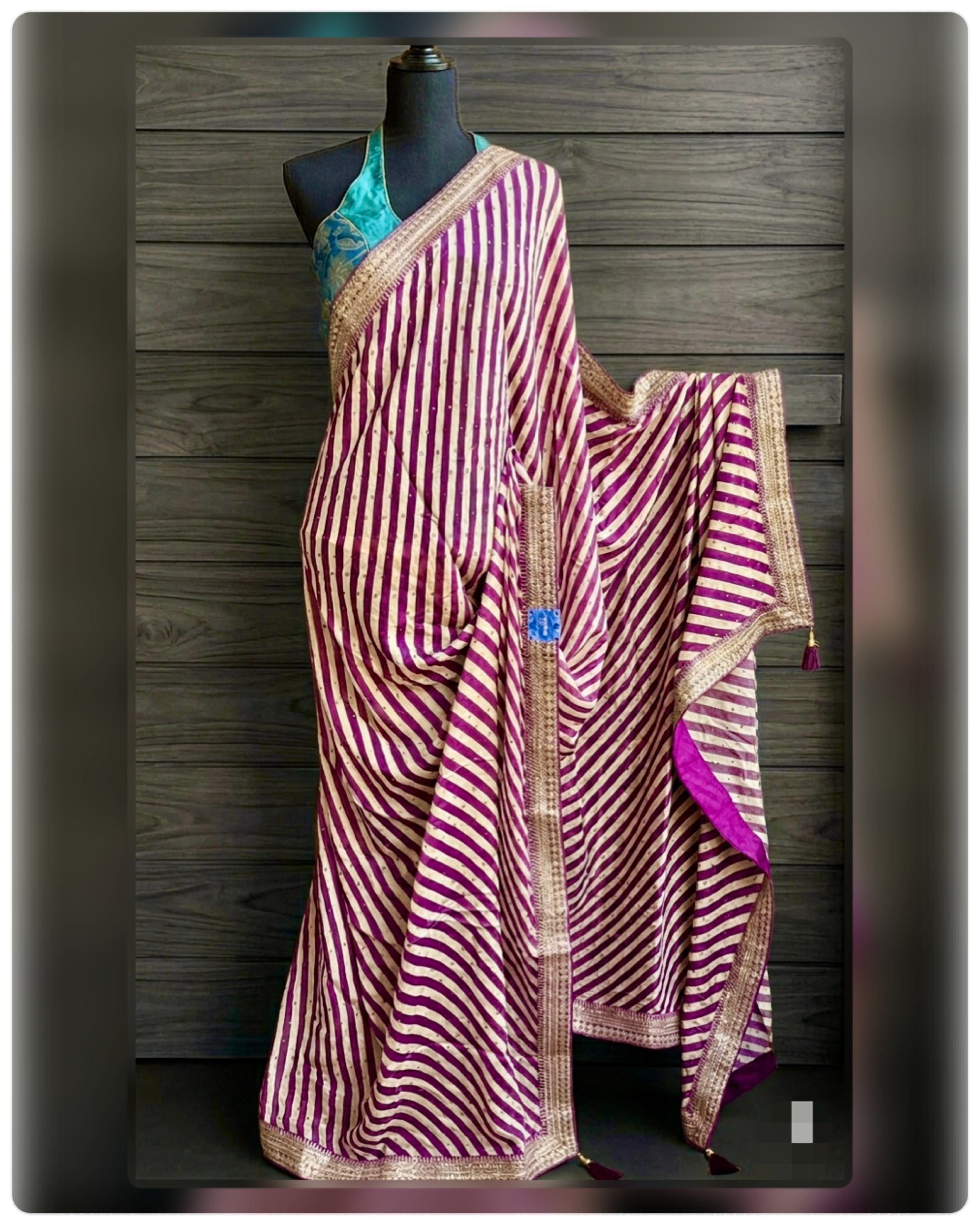 Designer Georgette- Purple Leheriya