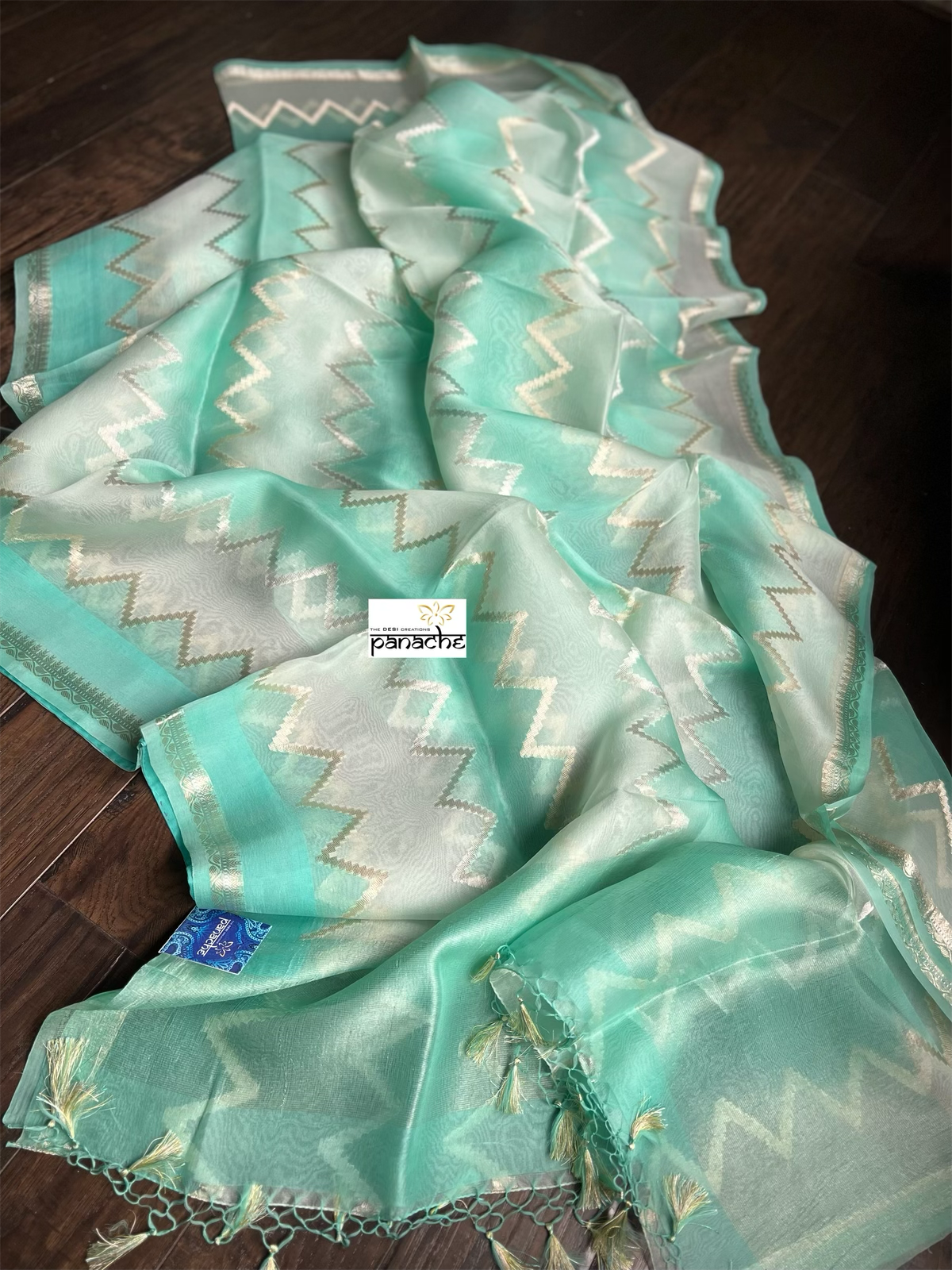 Organza Silk Banarsi - Sea Green