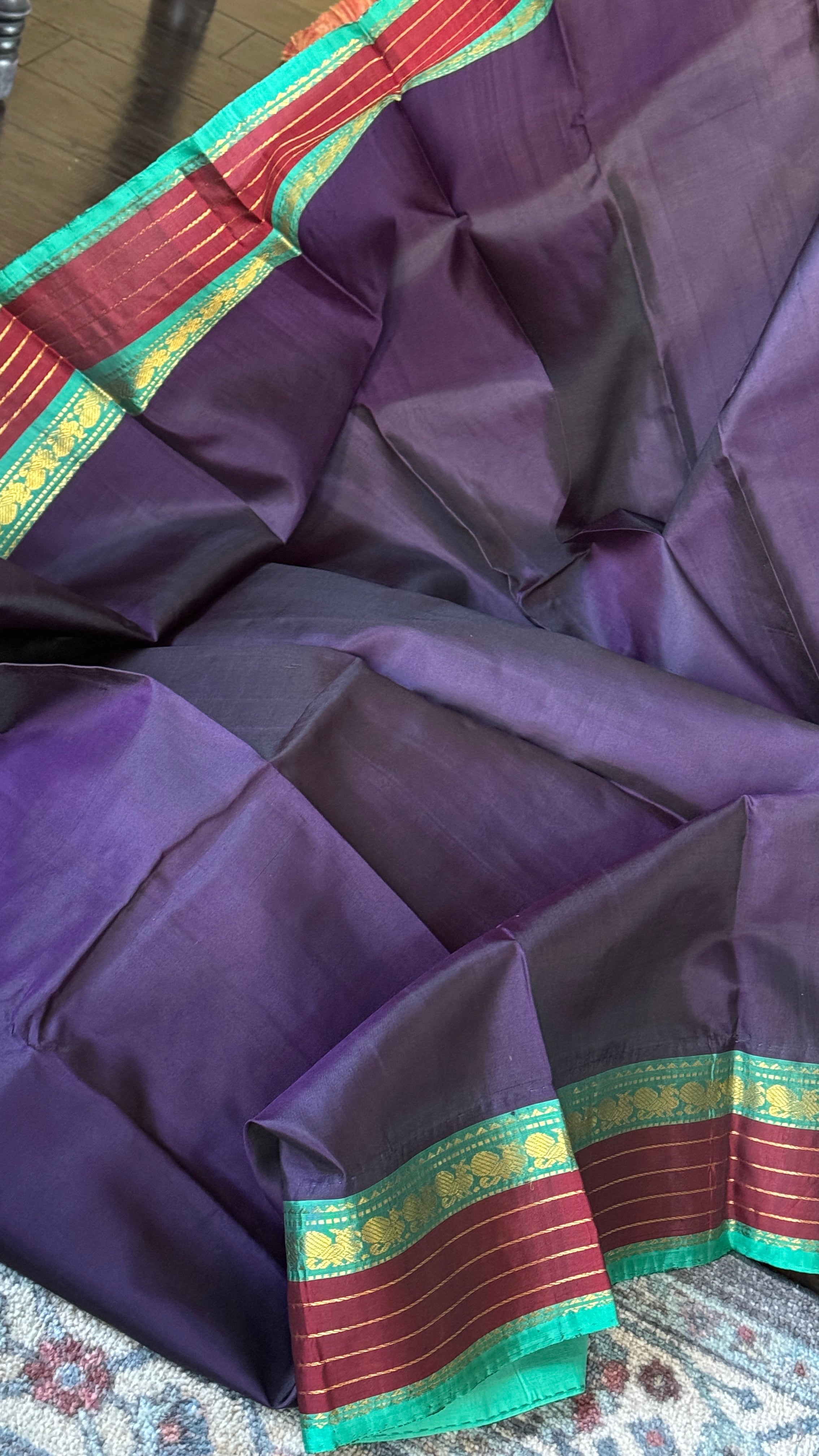 Pure Silk Kanjivaram - Purple Maroon