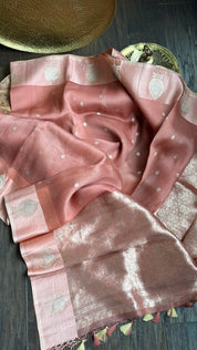 Kora Silk Banarasi - Blush Pink