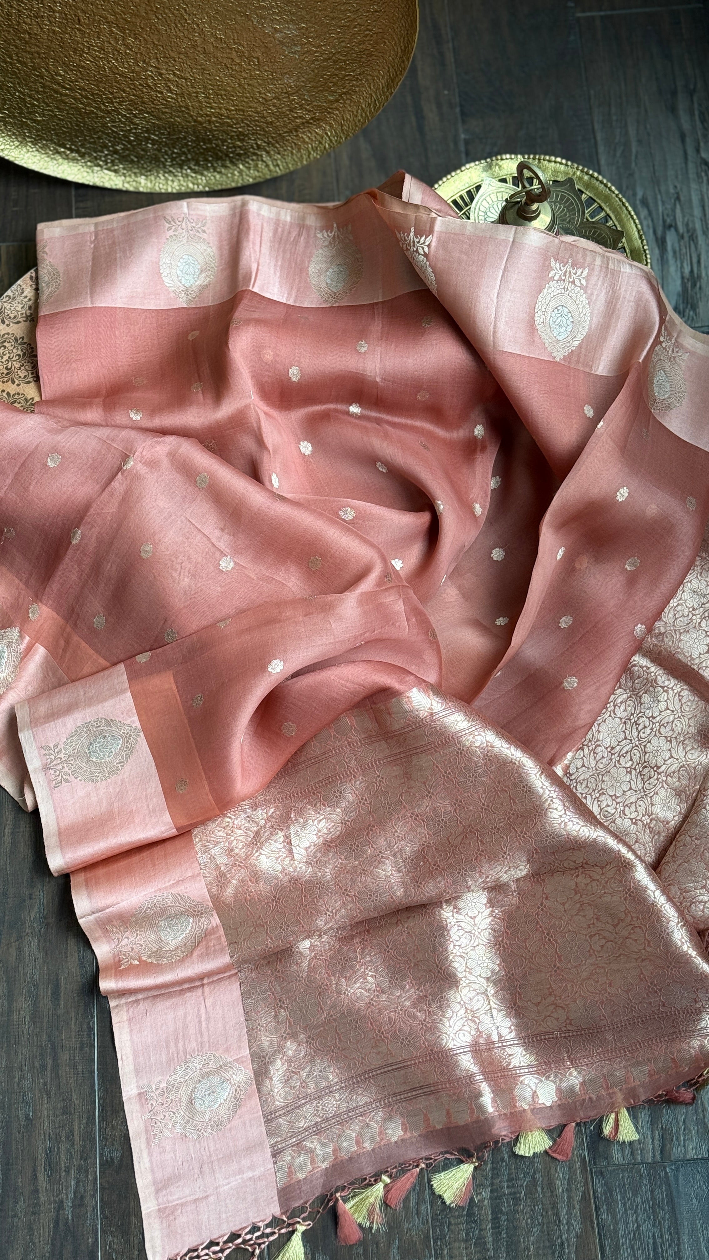 Kora Silk Banarasi - Blush Pink